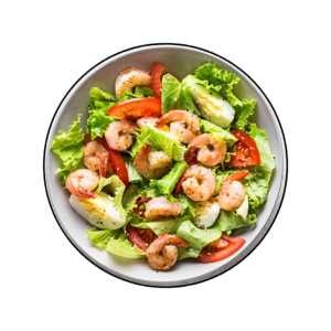 Grilled Shrimp over Salad